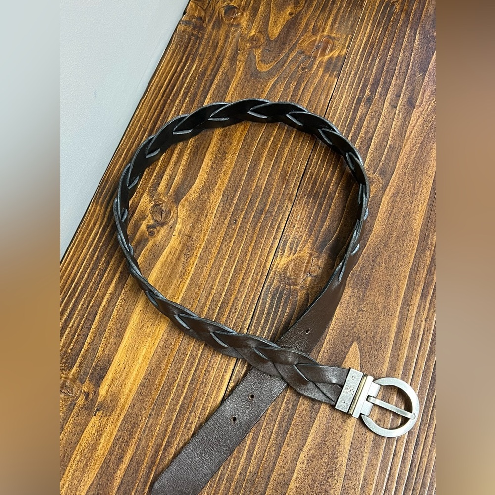 Calvin Klein genuine leather reversible braided belt
